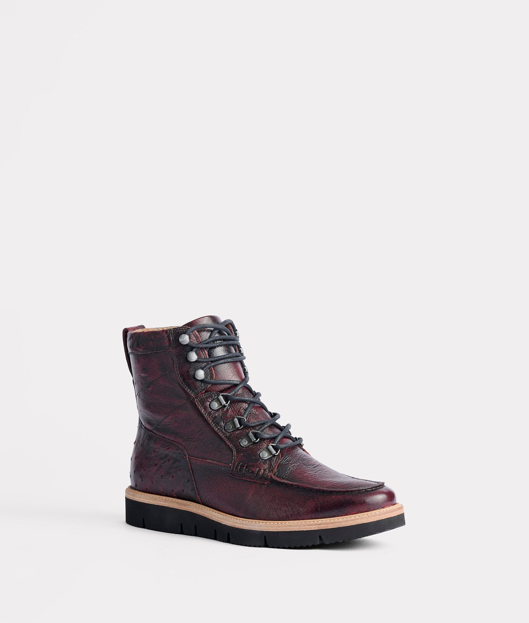 Ridgeline Exotic Lace Up Boot :: Black Cherry - Image 6