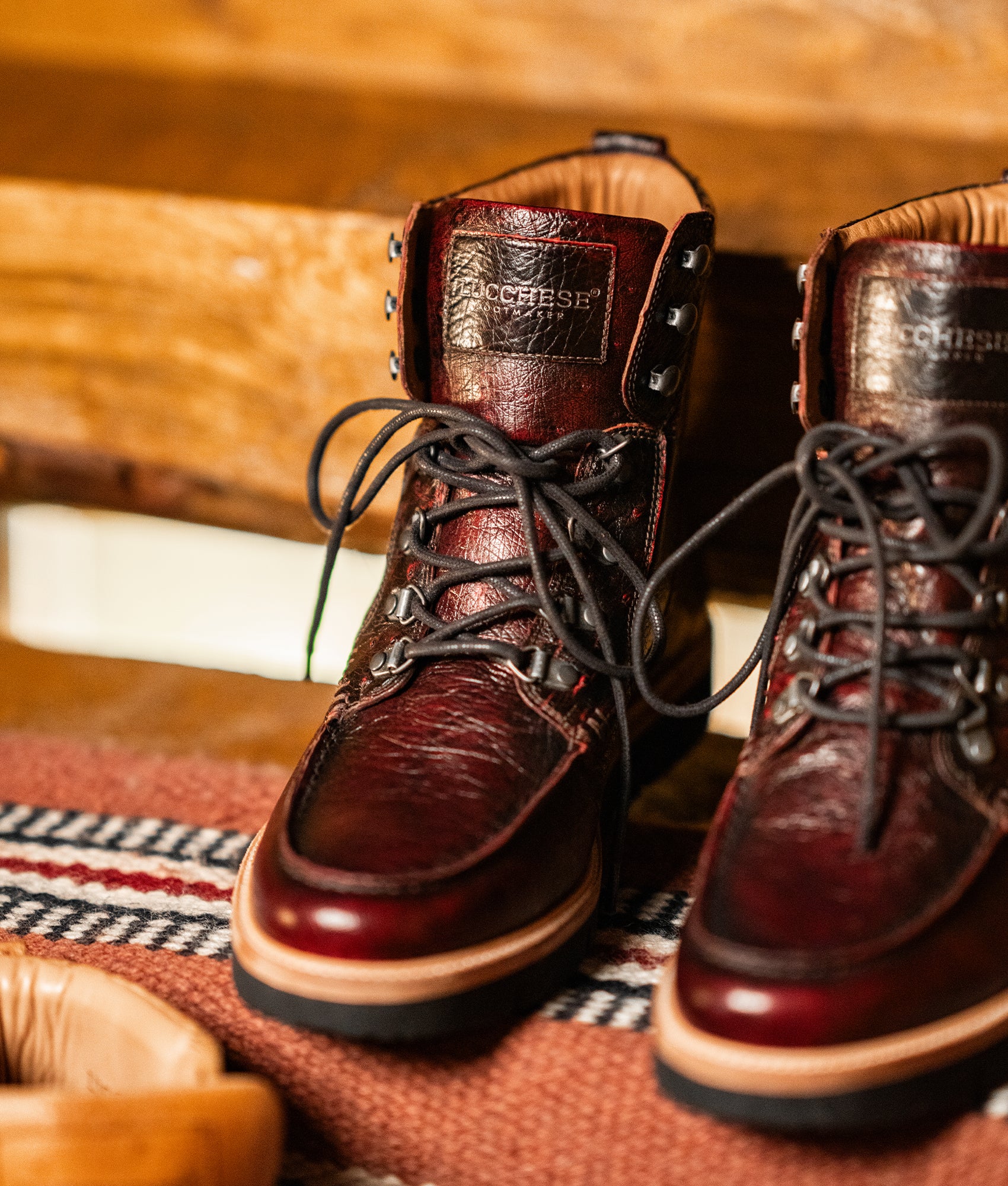 Ridgeline Exotic Lace Up Boot :: Black Cherry - Image 9