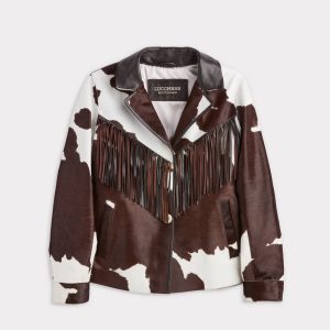 Harper Fringe Jacket :: Brown Mix