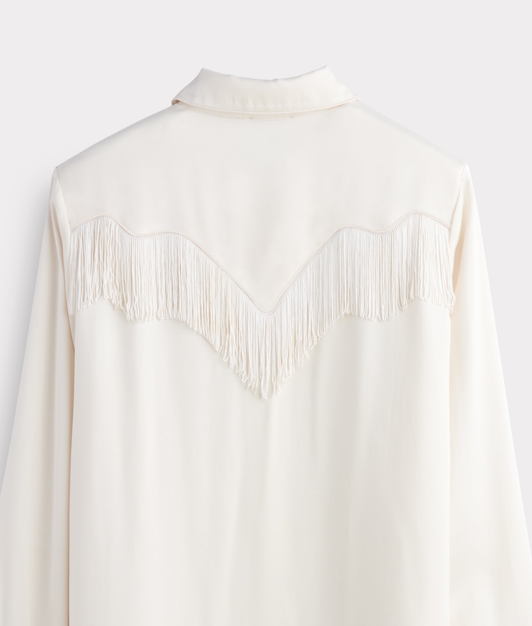 Mary Jane Fringe Blouse :: Oatmeal - Image 4