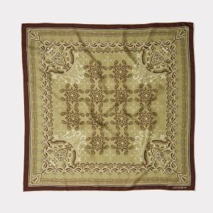 Mirrored L Silk Scarf :: Olive