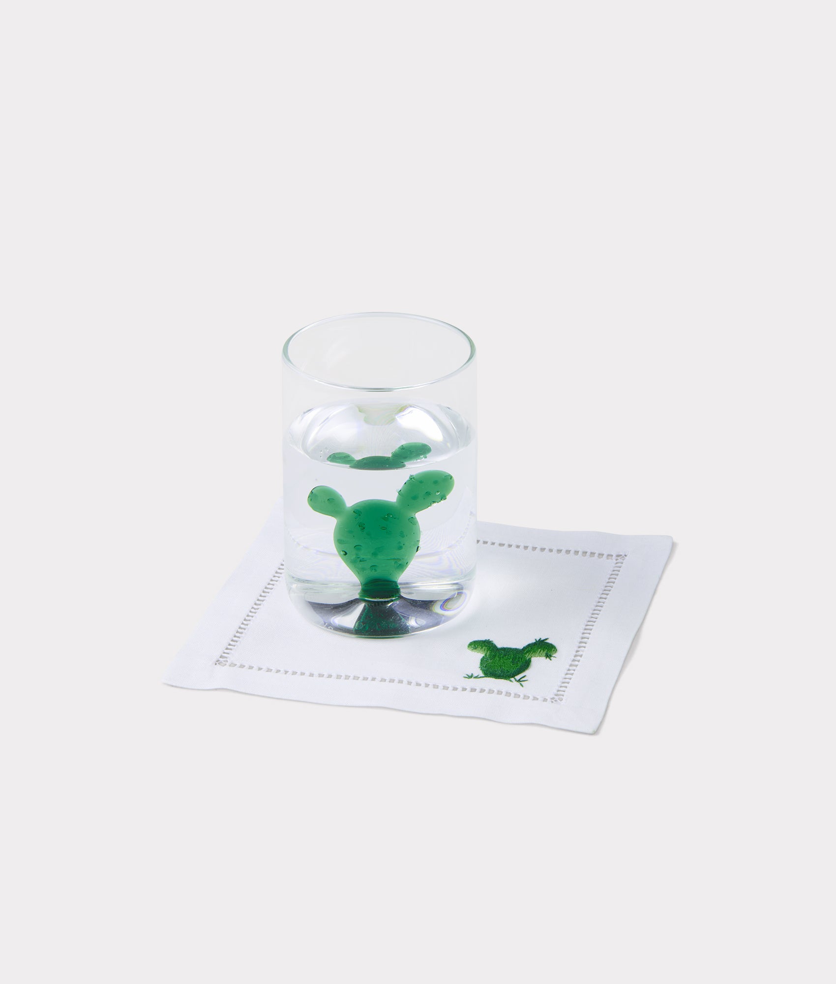 Cactus Cocktail Napkins - Set of Four :: White - Image 10