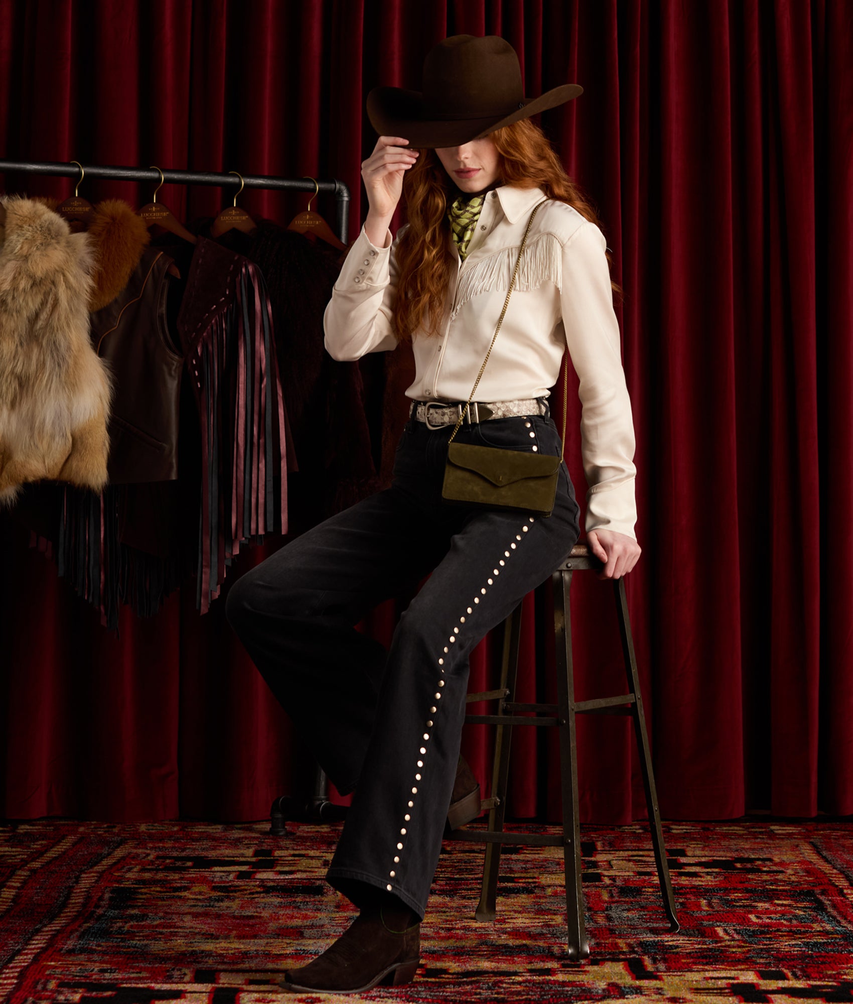 Briar High-Rise Straight Leg Jean :: Chimney With Studs - Image 2