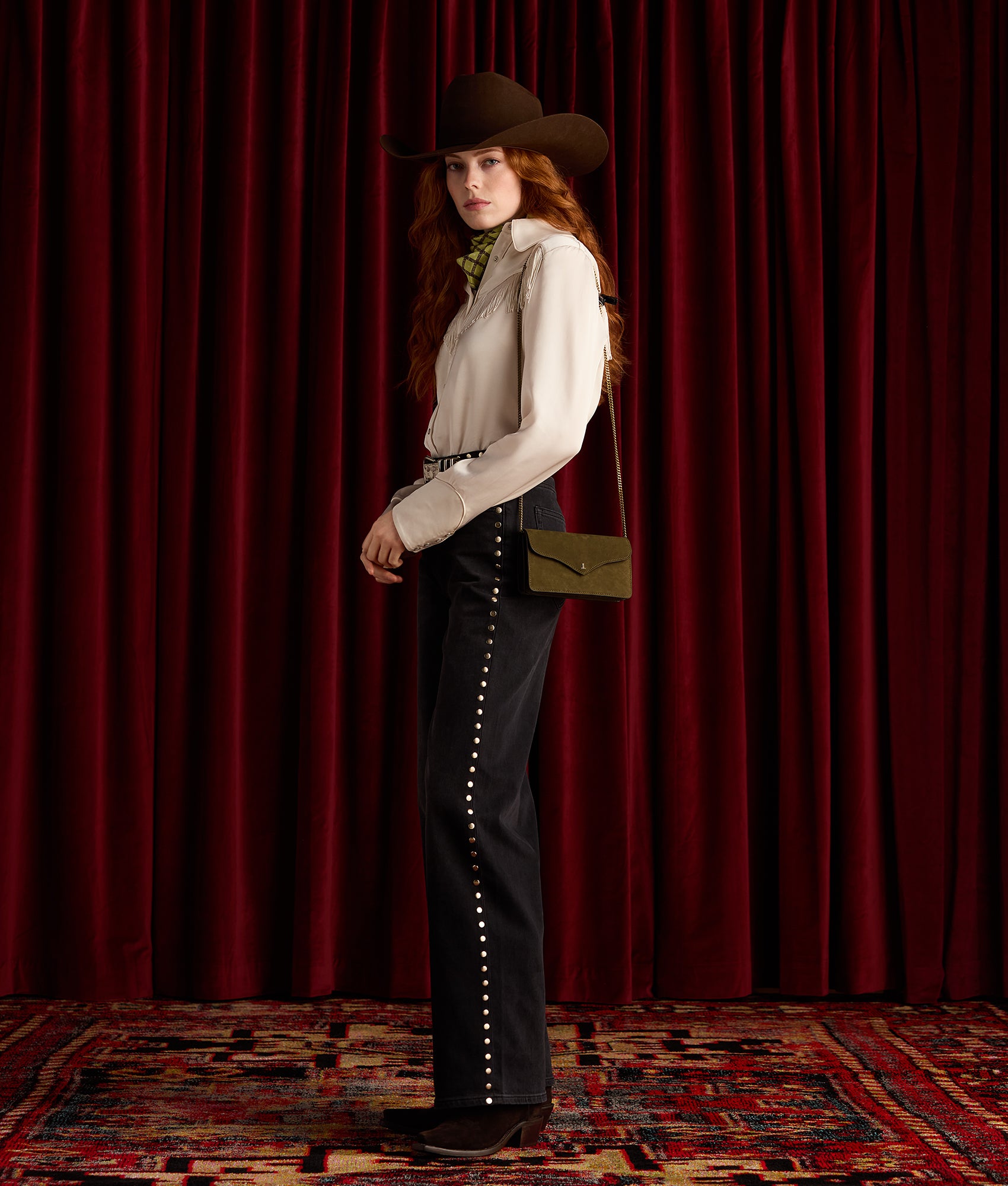 Briar High-Rise Straight Leg Jean :: Chimney With Studs - Image 9