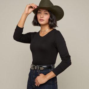 Long Sleeve Soft Touch Tee :: Black