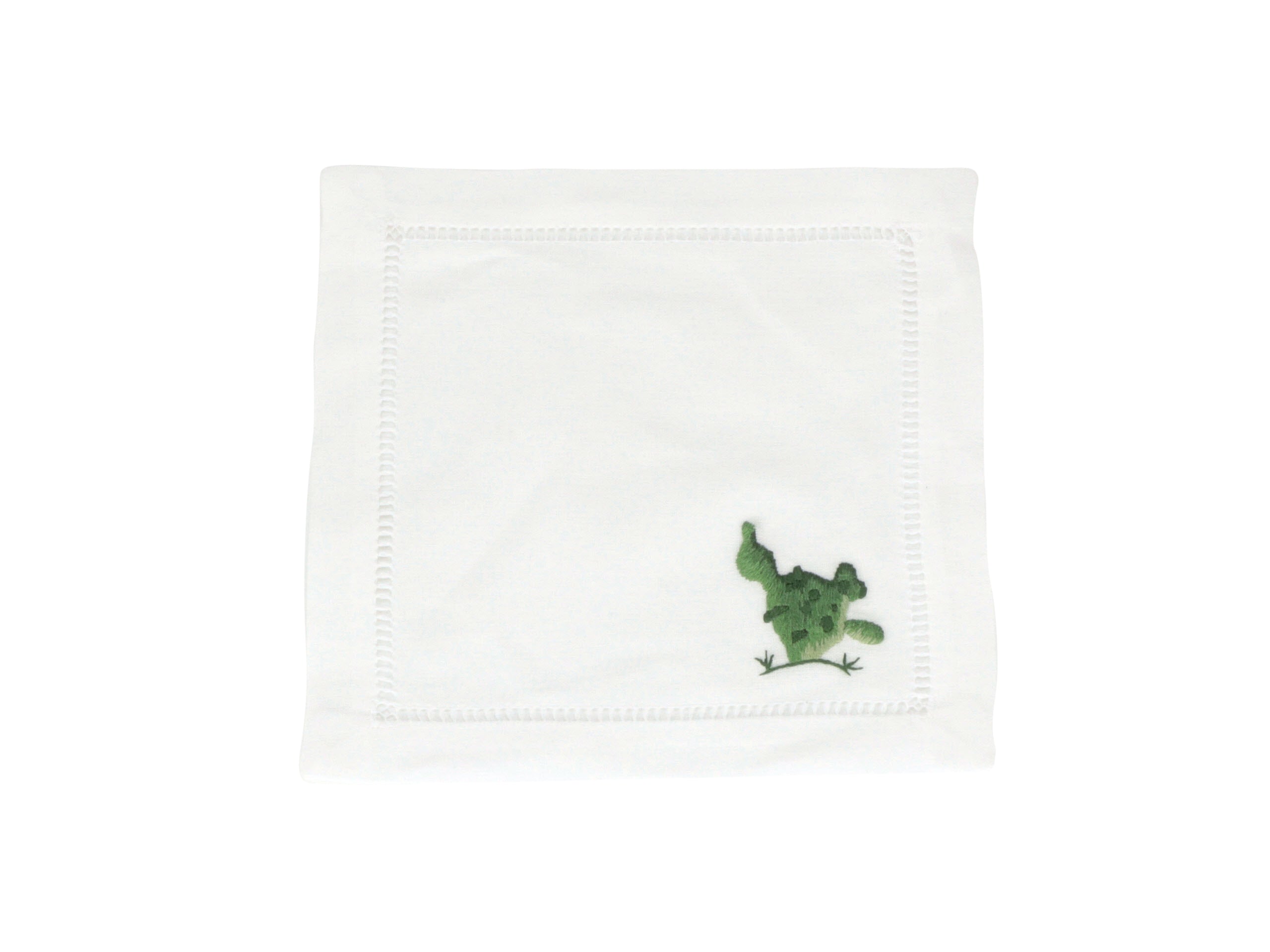 Cactus Cocktail Napkins - Set of Four :: White - Image 5
